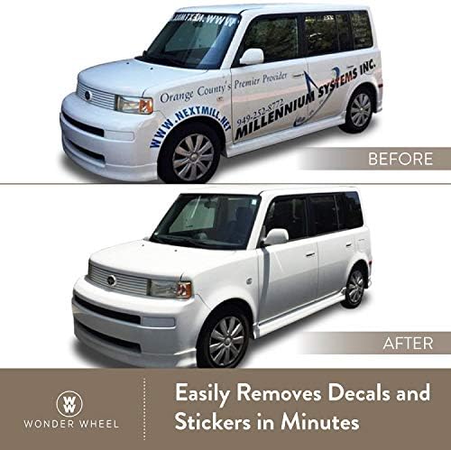 Wonder Wheel 4" Decal Remover Eraser Wheel Toolkit, Remove Car Decals, Vinyl & Stickers in Minutes, Adhesive Remover Rubber Wheel, Emblem Removal Tool, Adhesive Eraser, Drill Adapter Supplied - 1