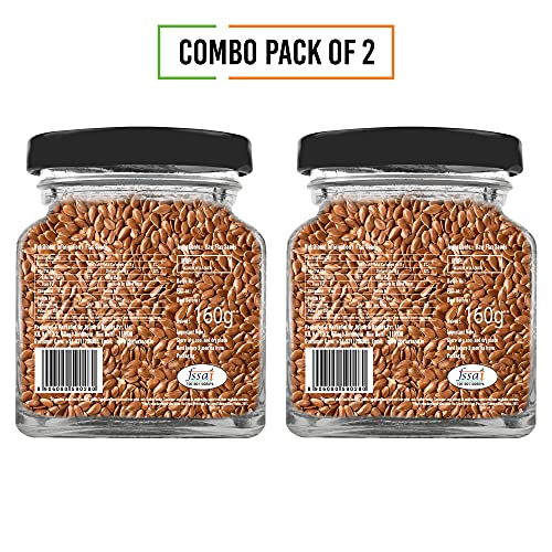 Image of Chef Urbano Flax Seeds 160g Pack of 2 Combo | Alsi Seed | Raw and Natural | Immunity Booster | Rich in Protein and Fiber | Seeds for Eating | Diet Food