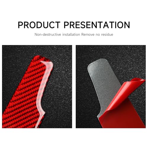 Image of Car Seat Back Storage Decor Frame Decals for 2011-2024 Dodge Durango / 2011-2021 Jeep Grand Cherokee WK2 Accessories Carbon Fiber Stickers