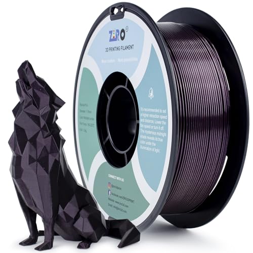 Image of Ziro Shiny Sparkle PLA Filament with Finer Glitter,Shining 3D Printer PLA Filament 1.75mm,Mystical Series 1kg /2.2lbs Spool,Dimensional Accuracy + /- 0.03mm,Fit Most FDM 3D Printers,Midnight Purple