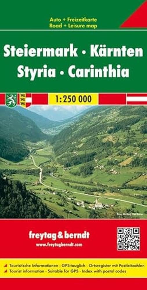 Styria - Carinthia Road Map 1:250 000: Wegenkaart 1:250 000
