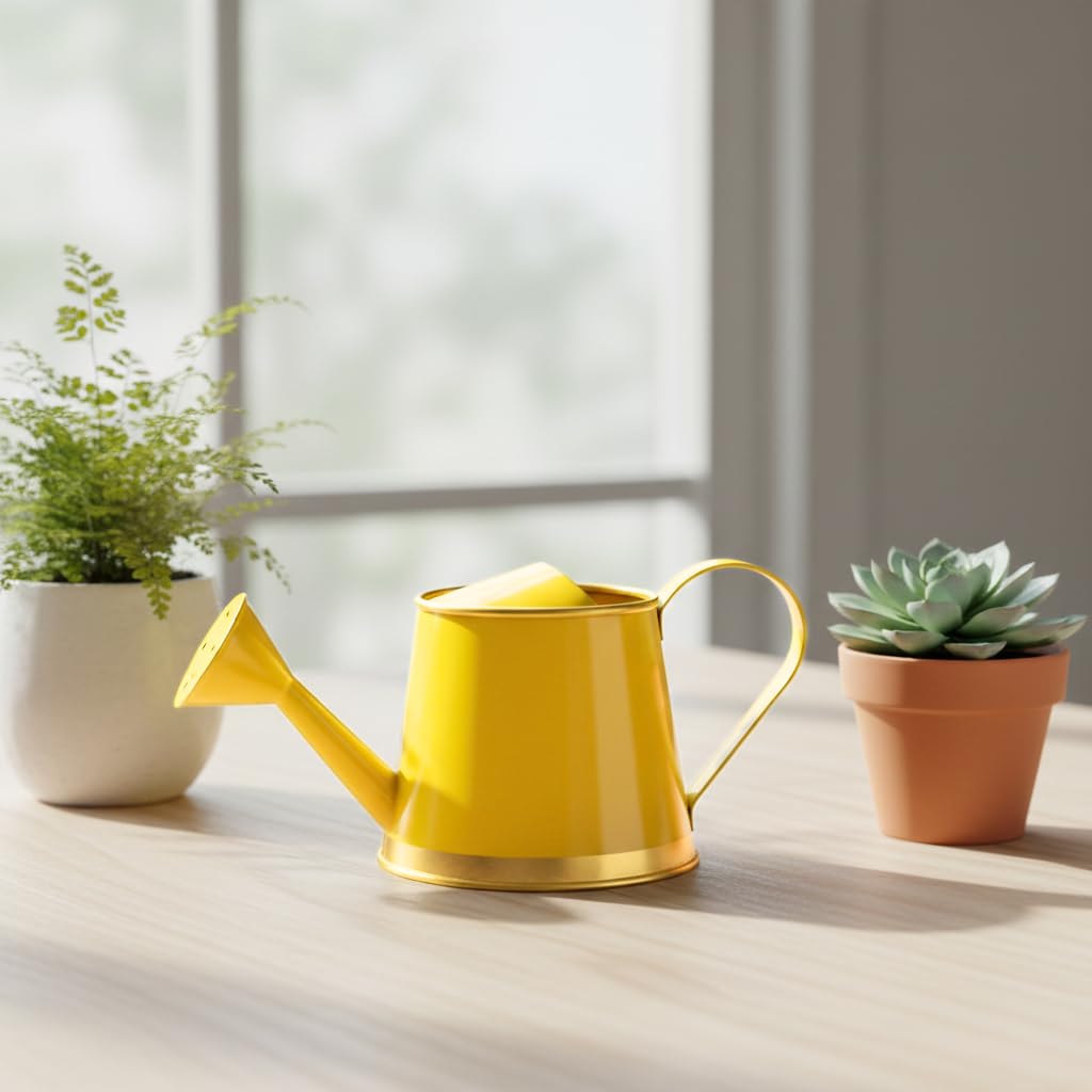 Plants Watering | mini Watering can | Small Watering can | Kids Gardening | Gardening Equipment | Planter cans (1, Yellow)-picture-30