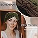 S&N Remille Wide Headbands for Women, Large Hairband, Elastic Non-Slip Headband Twist Knotted Accessories, Yoga Workout Vintage Hair 3 Pack (Colour-7)