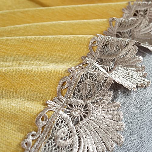Couverture de canapé complète multifonction jaune 3 places