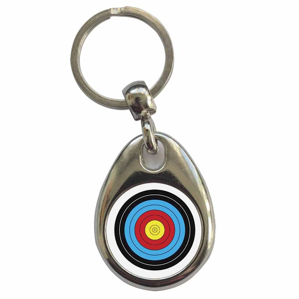 Ozorath Archery Target Keyring Keychain with Split Ring Attachment and Metal Key Fob