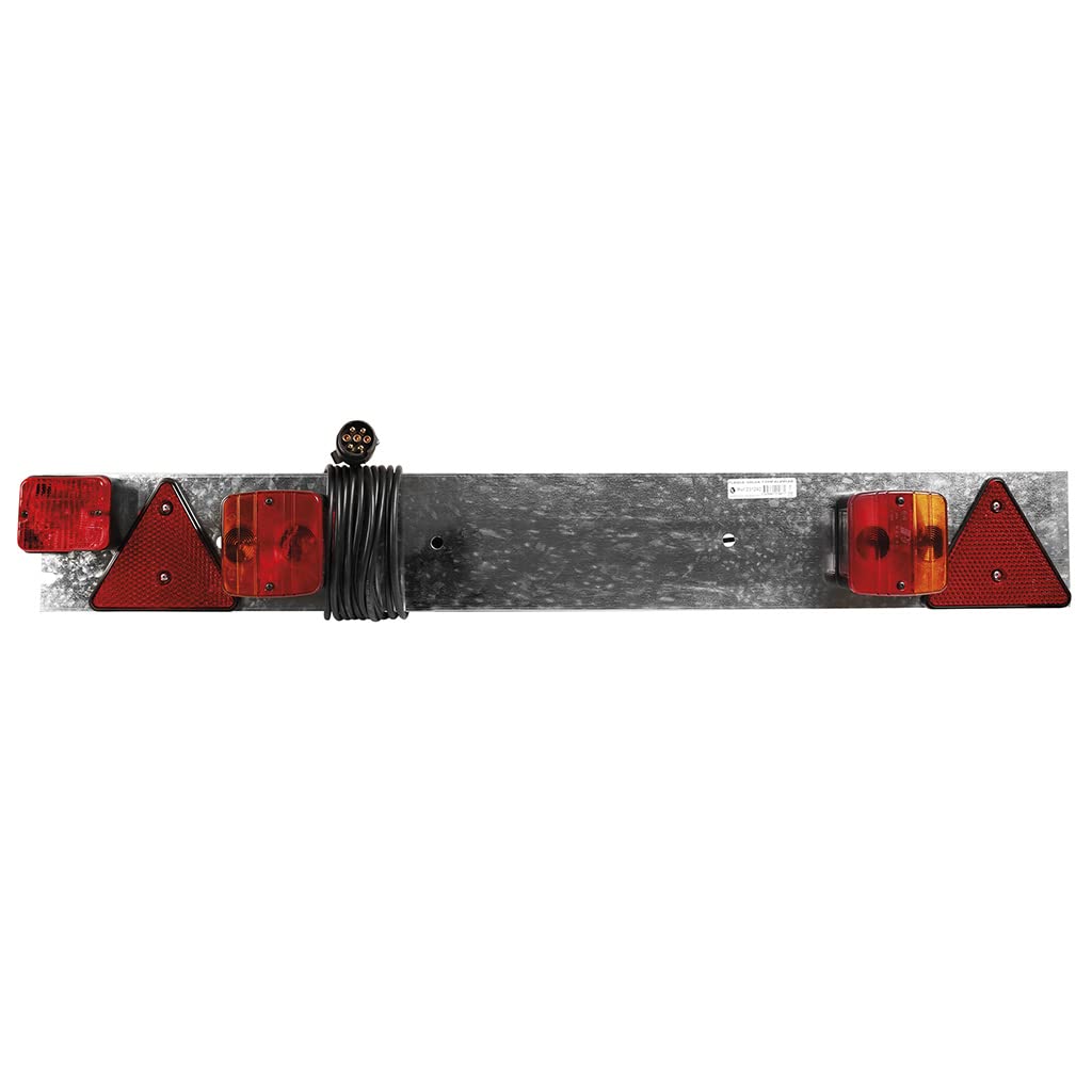 OROK - Kit de signalisation - Plaque de signalisation pour Porte vélo Acier galvanisé 1,05m - Alimentation : 4m - Contient : 2 lanternes (4 fonct.), 2 Triangles réfléchissants, 1 feu antibrouillard