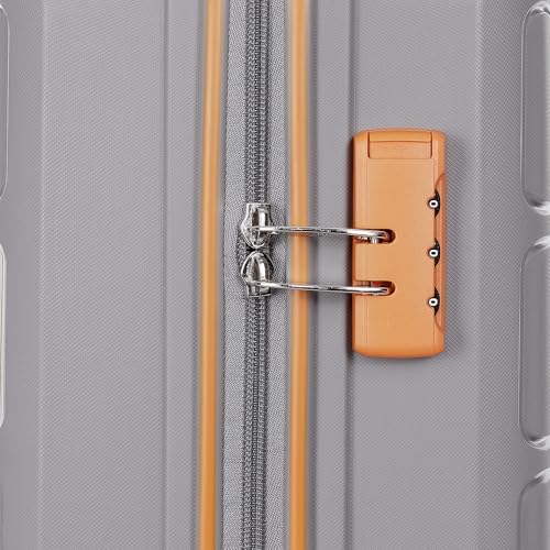 Image of Kamiliant American Tourister Small Harrier Zing 56 Cms Cabin (PP) Hard Sided 8 Wheels Spinner Luggage /Suitcase /Trolley Bag (Light Grey) (Double Wheel), Small