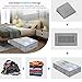 Onlyeasy Large Underbed Storage Bags Organizer Container (2 Pack) with 4 Handles and 2 Sturdy Zippers, Blankets Clothes Comforters Foldable Storage Bags with Clear Window, Herringbone Grey, MXRUBBP2