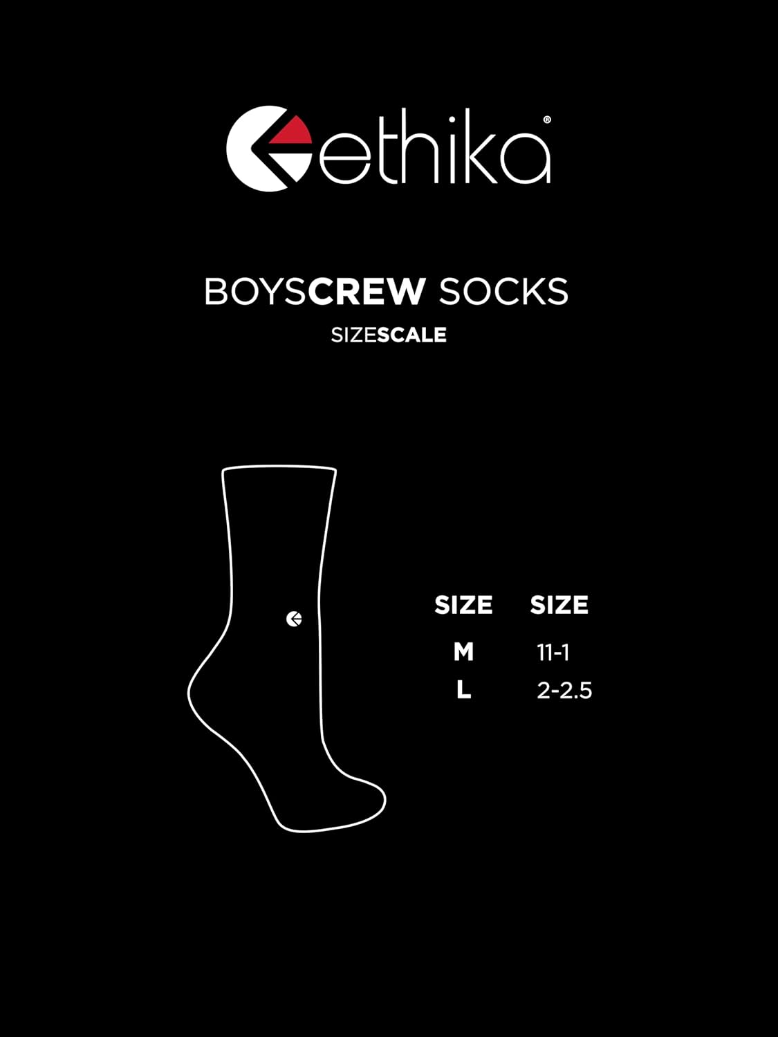 Ethika Boy's Crew Socks, Ultra Soft Fabric with Arch Support & Seamless Toe Closure, Everyday Cotton Blend Comfort - Image 3