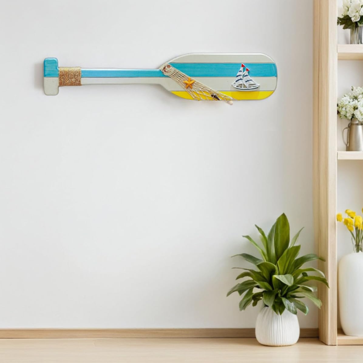 HANABASS Decorazioni Natalizie di Legno 2pezzi Atmosfera Estiva Paddle Decorativo in Legno Artigianale Stile Costiero Facile da Abbinare