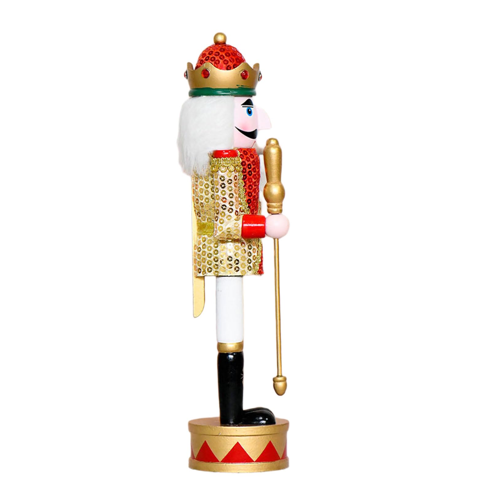 YWLUUOO Holiday Nutcrackers Doll Figure Decorations Wooden Nutcrackers Figures for Table Desktop Fireplaces Christmas Decoration Christmas Figure Decorations