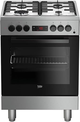 Beko - FSE62110DXF - Cucina a Gas in Acciaio Inox, Piano Cottura...