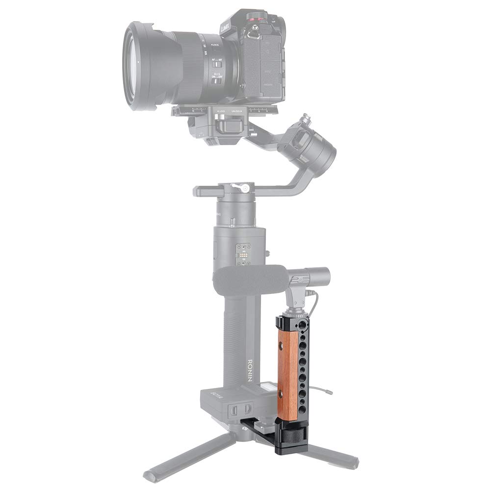 NICEYRIG Poignée latérale en Bois pour stabilisateur portatif DJI Ronin S, Ronin-SC, DJI RS 2/DJI RSC 2, Zhiyun Crane 2/Crane V2 Series