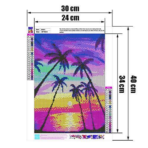 Image of HASTHIP DIY 5D Diamond Painting Kit,Crystal Rhinestone Diamond Embroidery Paintings Art Kit or Home Wall Decor Rainbow Tree,30 * 40CM (Multi-Color 1)