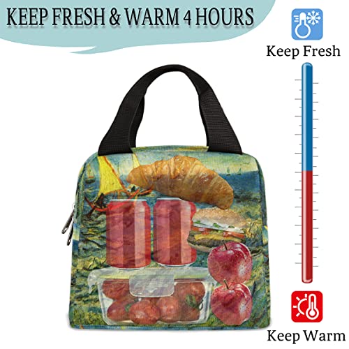 Abstract Art Insulated Lunch Bag Women Reusable Lunch Tote Bag For Men Adult Leakproof Cooler Lunch Box For Work Office Picnic Travel #TOP4