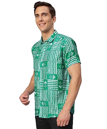 Image of Venisa Men's Cotton Blended Printed Casual Shirt