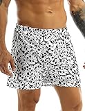 CHICTRY Satin Herren Boxershorts Weihnachten Retroshorts Unterwäsche Männer Briefs Shorts Unterhose mit Weihnachten Hirsch Druck Rot X Weiß M