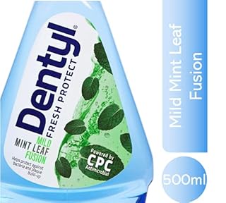 Dentyl Fresh Protect CPC Mouthwash, Alcohol Free Oral Rinse for Adults & Kids 6 Years+, Mild Mint Leaf, 500 ml