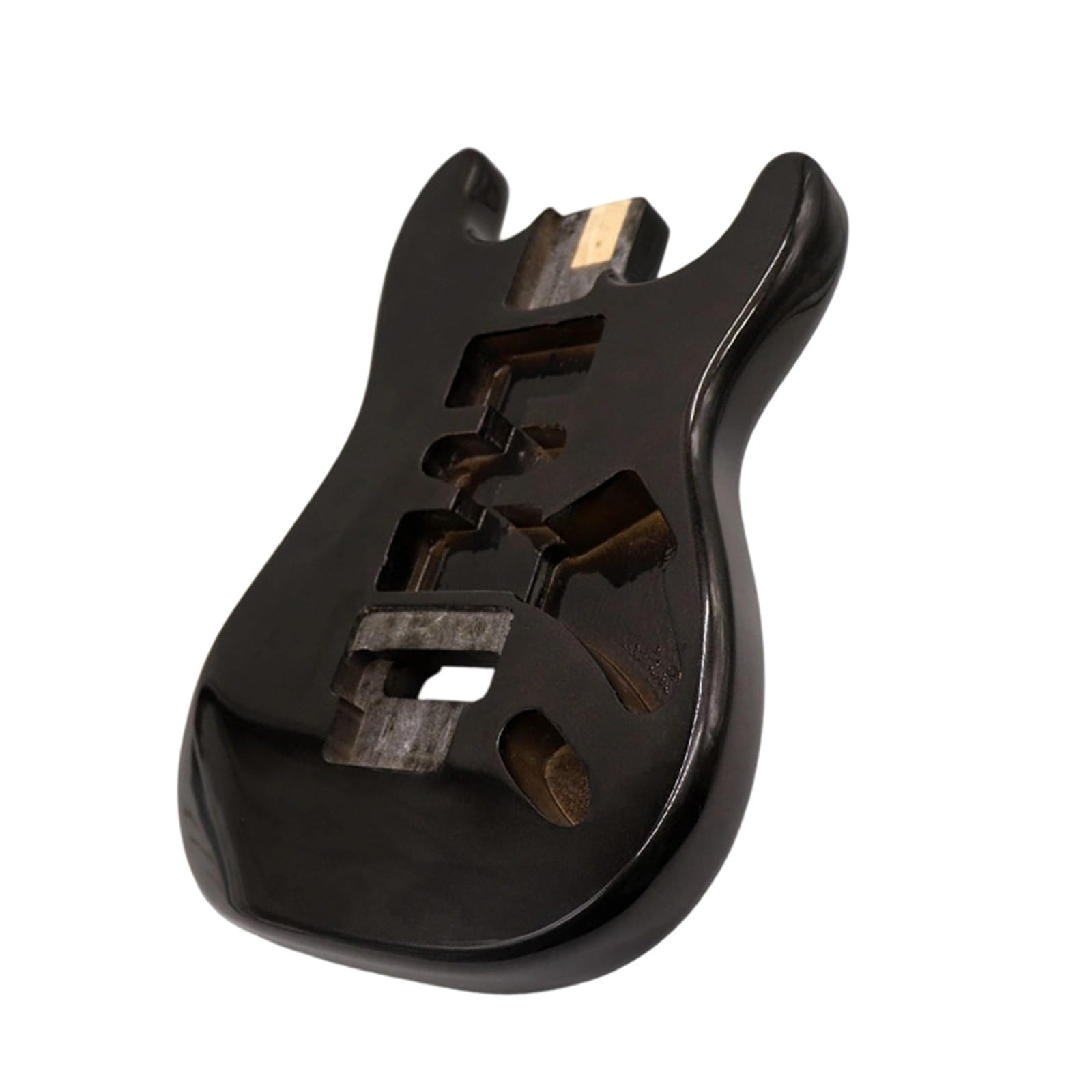 Gitara Elektryczna Z Drewna Ogu Czarna Podwójnie Blokowana Obudowa Zestaw Samodzielnego Montażu Korpusu Gitary