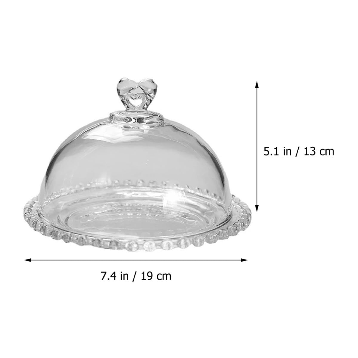 Bandeja de Vidrio para Servir con Cubierta de Cristal Transparente, Soporte para Pasteles y Cupcakes, Plato Redondo de 30 Cm para Postres y Exhibición en Fiestas