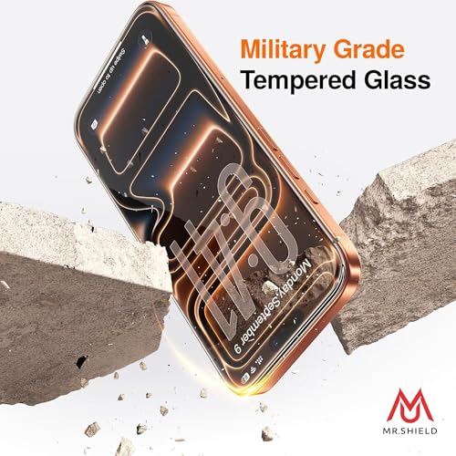 Image of Mr.Shield Screen Protector Tempered Glass for iPhone 17 Pro Max - 9H Hardness Screen Guard, HD Clear [1 Pack]