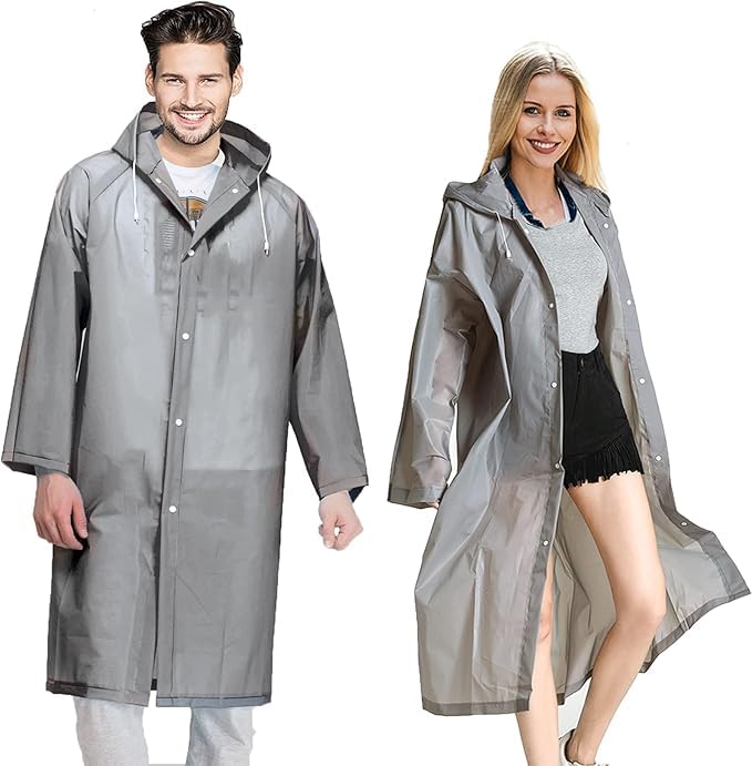 EVA Waterproof Raincoat for Men & Women Hooded Full Length with Full Sleeves Reusable Lightweight Outdoor Rain Wear for Travel, Hiking, Cycling & Bike Riding-image-38
