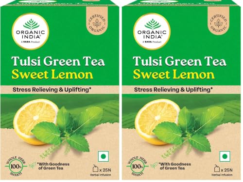 Image of Organic India Tulsi Sweet Lemon 25 Tea Bags (Pack of 2)
