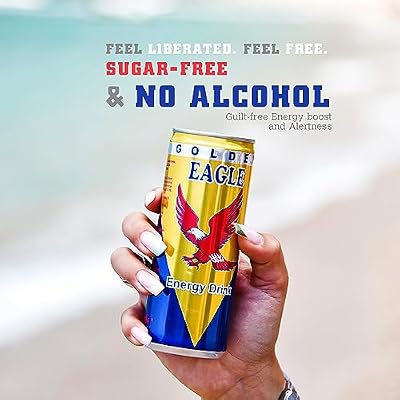 Golden Eagle Energy Drink - 8.4 fl oz Cans (24-Pack) - Albanian Energy Drink Real Sugar, Enhanced Energy & Focus, Vitamins & Minerals, Perfect for Athletes & Professionals, Natural Taste Made in KOSOVO