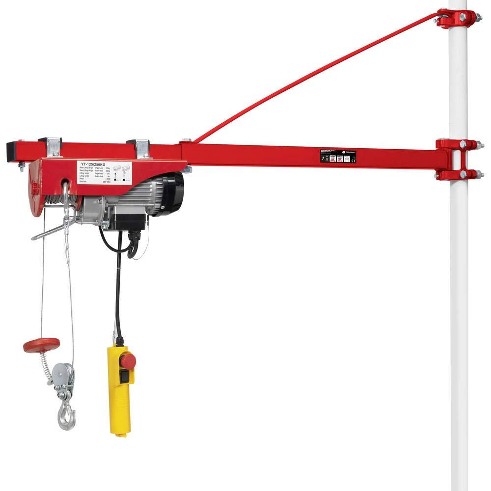 TOOLCRAFT TO-4985424 Schwenkarm für Seilhebezüge Tragfähigkeit (mit Umlenkrolle) 600 kg Tragfähigkeit (ohne Umlenkrolle