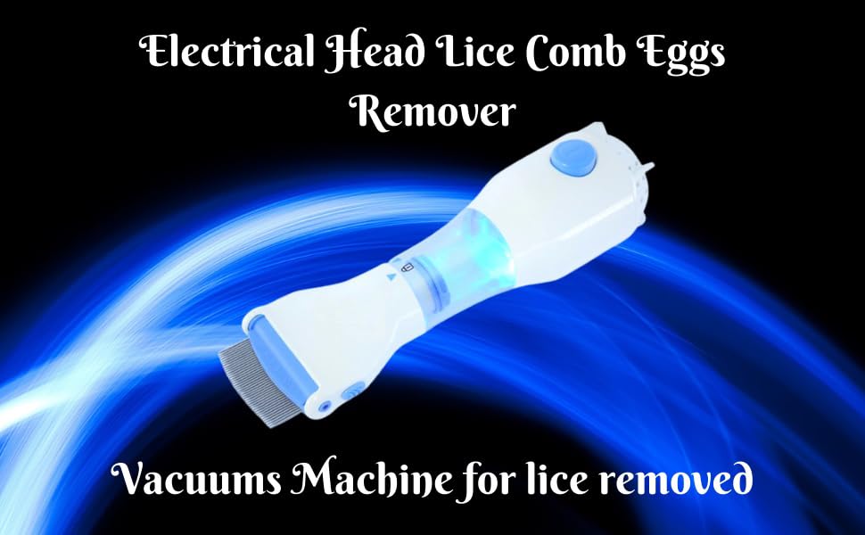 Image of Head lice comb-dandruff comb Lice comb egg Capture 2 Filter Trap Head Lice Electrical Comb Eggs Remover Vacuums Machine allergy and Chemical Free Head Lice Treatmen for Pets, Men, Women