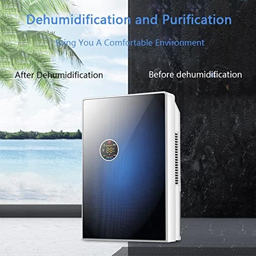Dehumidifier, HEPA 1500ml 3 in 1 Dehumidifying/Drying/Purifying Portable and Mini Air Dehumidifiers Dehumidifier for Rooms Bathroom, Bedroom, Wardrobe,RemoteControl-A