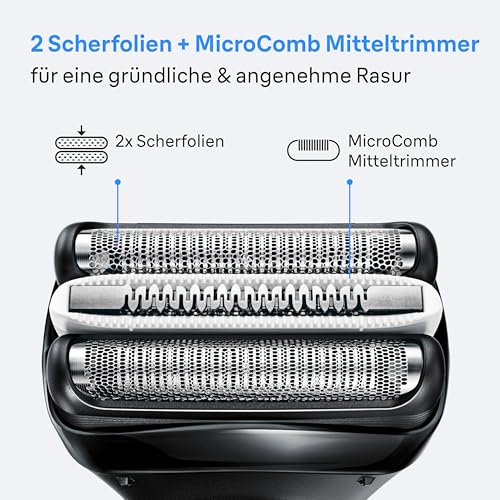 Braun Elektrorasierer Scherkopf Series 3, 32B, Schwarz - Original Ersatzscherteil Und Rasierer Zubehör, Made in Germany, Kompatibel mit S3 ProSkin-Rasierern 3