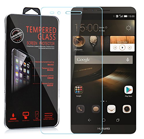 Cadorabo Vidrio Templado Compatible con Huawei Mate 7 en Transparencia ELEVADA - Vidrio Protector de Pantalla (Tempered) en dureza 9H con compatibilidad Touch 3D