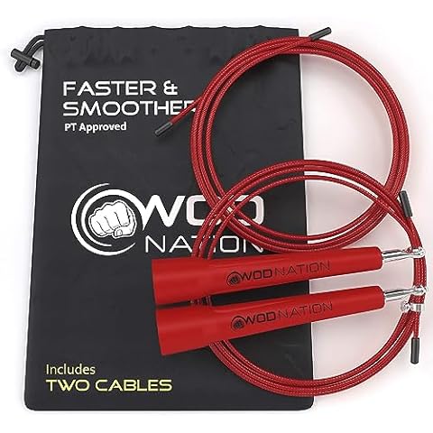 WODNation Adjustable Skipping Rope for Fitness Cover