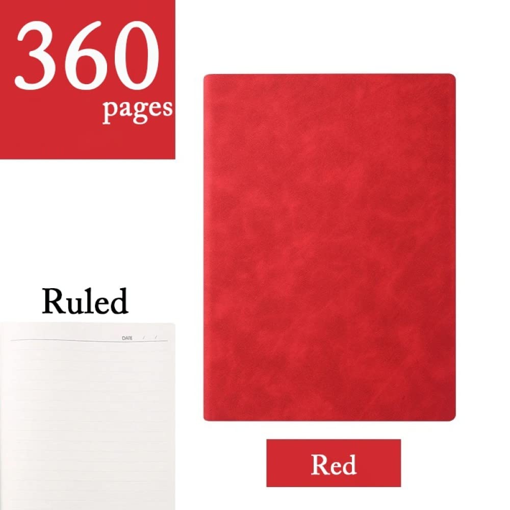 Cuaderno A5/B5, 360 páginas en blanco/cuadrícula adecuado para oficina escolar, agenda de bloc de notas de planificación, cuaderno de bocetos de dibujo artístico, rayado R, A5