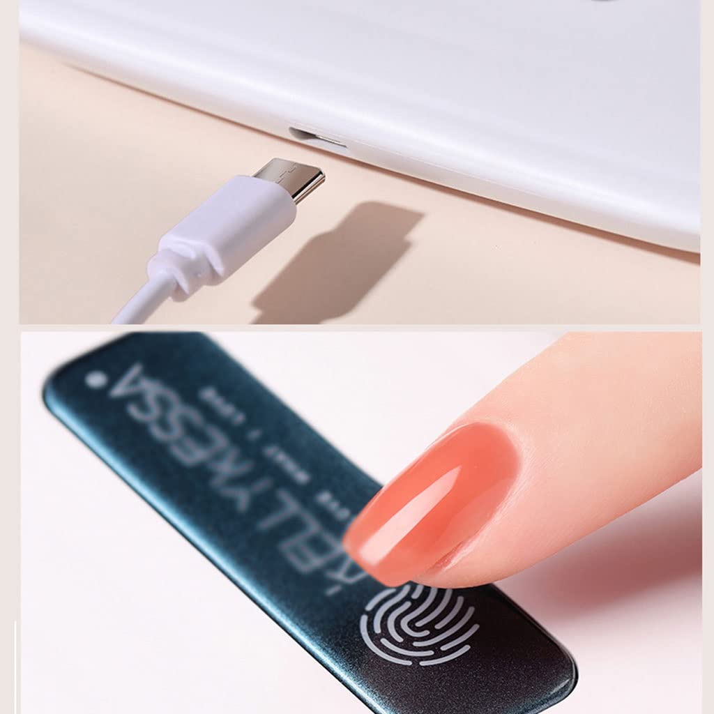 Secadora de Uñas Lámpara de uñas portátil - LED UV Lámpara de uñas - Secadora de uñas de 10W - MINI Máquina de fototerapia - 10 perlas de lámpara de fuente de luz doble Lampara Uñas Para Manicura