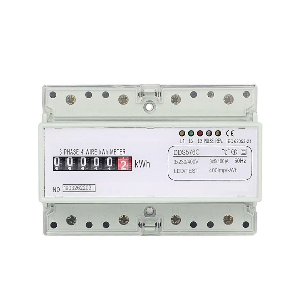 Misuratore di energia trifase a quattro fili DDS576C DIN Rail kWh Monitor 3x230/400V 5 (100) una precisione di classe per uso commerciale industriale