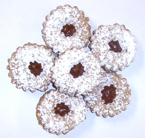 Scott's CakesLinzer Cookies with a Twist - Apricot Marmalade in a 1 Pound Plastic Deli Container