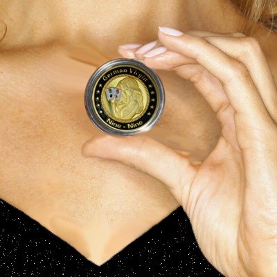 Fa. Wessel Pokerguard Poker Card Guard German Virgin echt vergoldet, Pokerzubehör