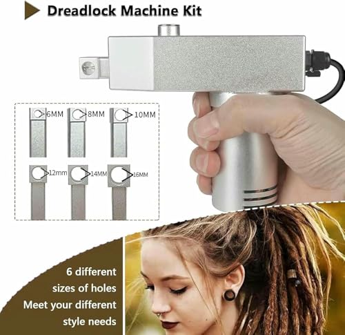Dreadlocks machine électrique portable avec 6 trous de remplacement pour locs