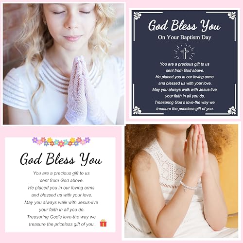 JoycuFF 𝐆𝐢𝐟𝐭 𝐟𝐨𝐫 Daughter Granddaughter Niece Pink Pearls Charm Bracelets 𝐄𝐚𝐬𝐭𝐞𝐫 Valentine's Day Birthday Back to School Christmas Gift2