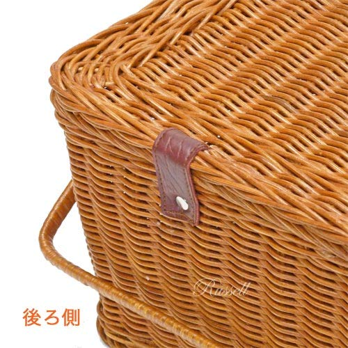 Amazon.co.jp: Model Number 569 Rattan Basket with Lid Handle