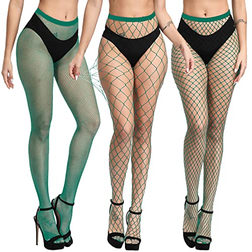 Image of Blostirno Women's High Waist Fishnet Stockings Tights Thigh Highs Pantyhose Sexy Stocking