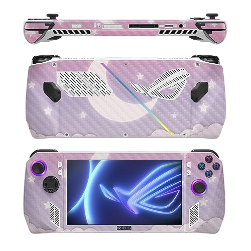 Image of MightySkins Carbon Fiber Skin Compatible with Asus ROG Ally - Baby Moon | Protective, Durable Textured Carbon Fiber Finish | Easy to Apply, Remove, and Change Style