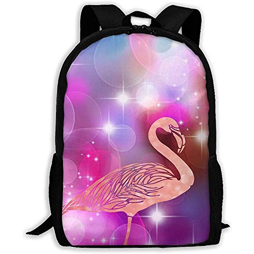 Vfrtg Mochila Escolar Informal con Estampado de Flamenco Rosa Mochilas con 3D para Hombres