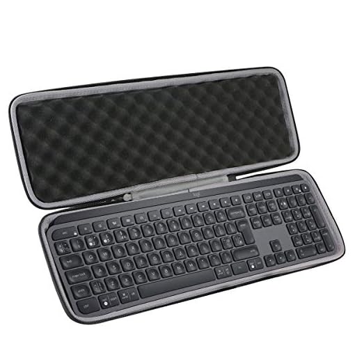 co2CREA Hard Case Replacement for Logitech MX Keys S/MX Keys Advanced Wireless Illuminated Keyboard (Case for MX Keys Keyboard, Black Case)