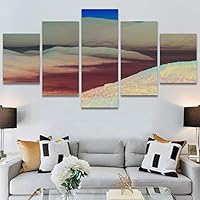 SIGNWIN 5 Panel Canvas Wall Art Modern Art Coastal Colorful Multicolor Photography Romantics Sunset for Home Decorations Ready to Hang - 60