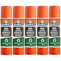 Elmer's Pure Glue Sticks | 93% Natural Ingredients | Great for Schools & Crafting | Washable & Child-Friendly | 20g | 5 Count