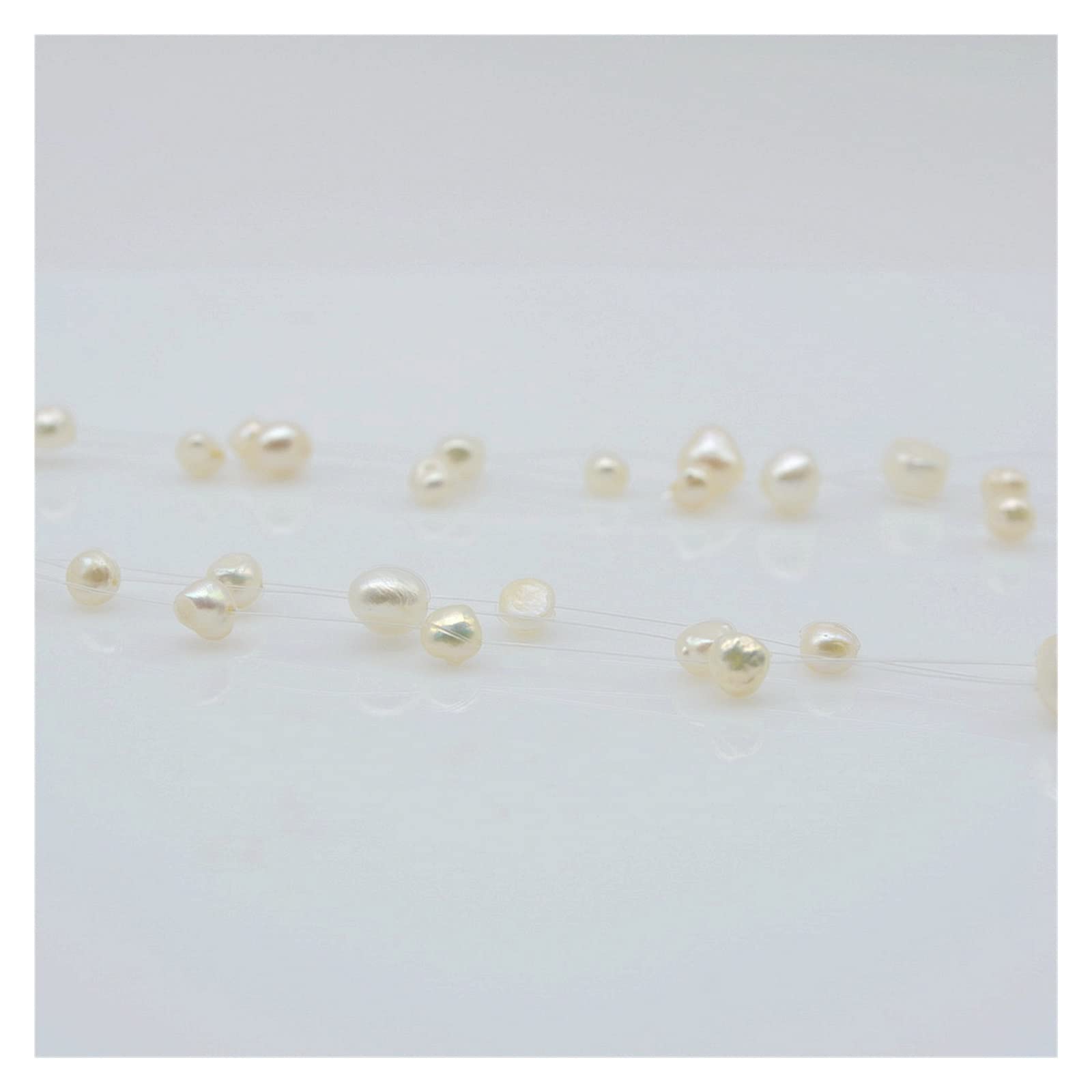 Amazon.co.jp: UVERLY 釣り糸ネックレス天然淡水パールマルチカラー