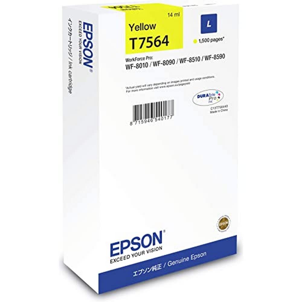 Epson C13T756440 Cartuccia d'Inchiostro Alta Resa T7564L, Giallo